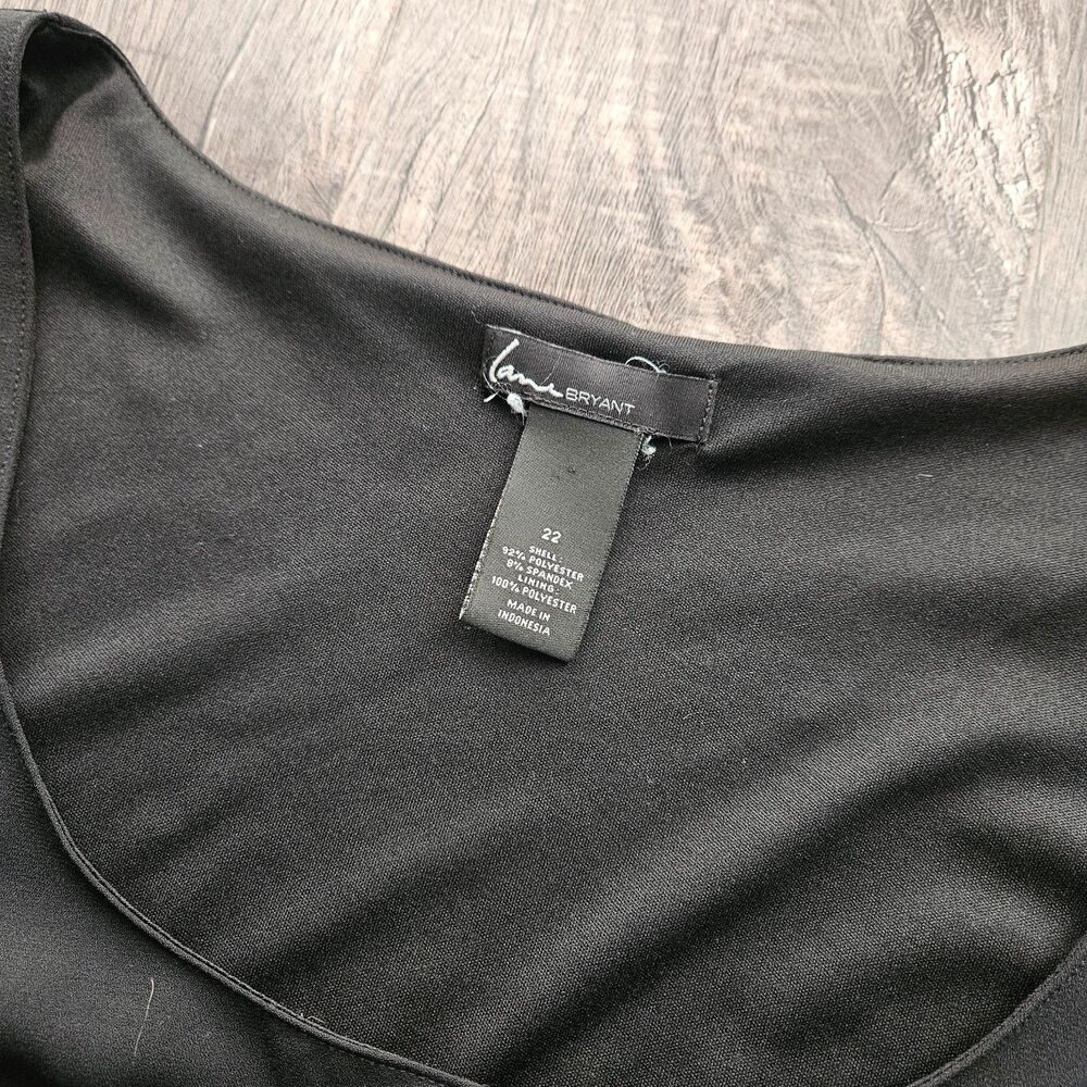 Lane Bryant Black Watercolor Dress - Picture 3 of 3
